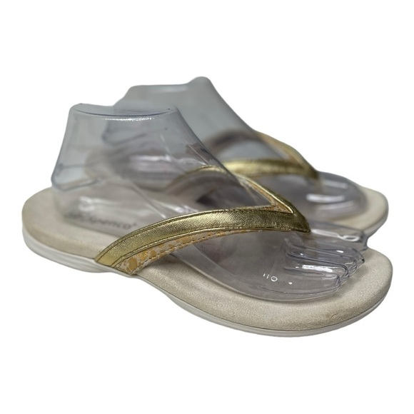 Spenco Women’s Gold Leather Sandals - Picture 1 of 10